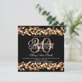 Invitation Faux Gold Hollywood Glam 30e anniversaire (Debout devant)