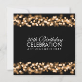 Invitation Faux Gold Hollywood Glam 30e anniversaire (Dos)