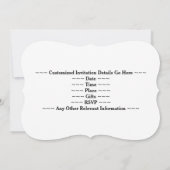 Invitation Faux Gold Look 1er fête d'anniversaire + Nom perso (Dos)