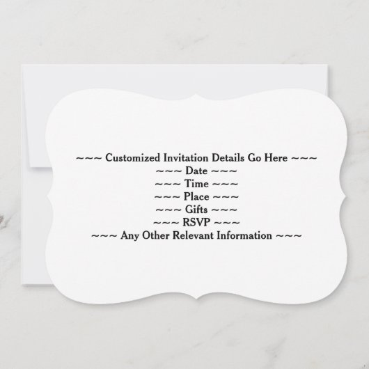 Invitation Faux Gold Look 1er fête d'anniversaire + Nom perso (Dos)