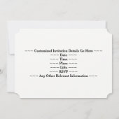 Invitation Faux Gold Look 1er fête Mariage Anniversaire (Dos)