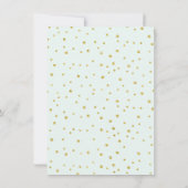 Invitation Faux Gold & Mint Brunch & Fête des mariées Bubbly (Dos)