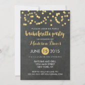 Invitation Faux Gold Parties scintillant Chalkboard Bachelore (Devant)