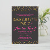 Invitation Faux Gold Parties scintillant Poster de animal Bac (Debout devant)