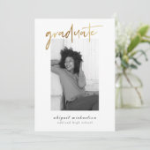 Invitation Faux Gold Photo Party (Debout devant)