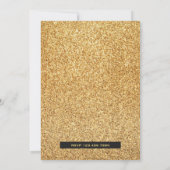 Invitation Faux Gold Vintage lustre fête d'anniversaire (Dos)