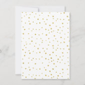 Invitation Faux Gold & White Brunch & Bubbly Fête des mariées (Dos)