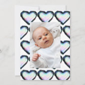 Invitation Faux Holographic Balloon 1er anniversaire Invitati (Dos)