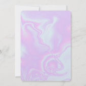 Invitation Faux holographique iridescente unicorne texture de (Dos)