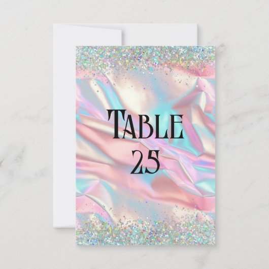 Invitation Faux Iridescente Foil & Parties scintillant Numéro (Dos)