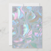 Invitation Faux Mère de Pearl Iridescente Mariage (Dos)