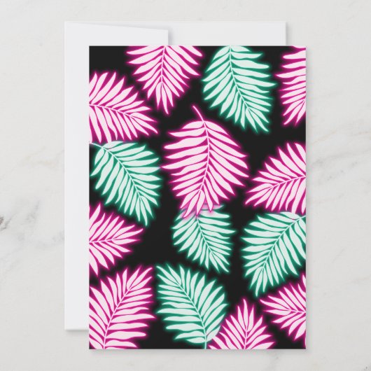 Invitation Faux Neon Girls Night Out Anniversaire (Dos)