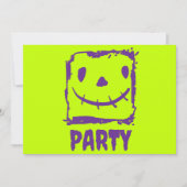 Invitation Faux Neon Halloween Party (Devant)