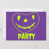 Invitation Faux Neon Halloween Party (Devant)