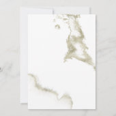 Invitation Faux Or Glitter Moderne Écriture Économisez La Dat (Dos)