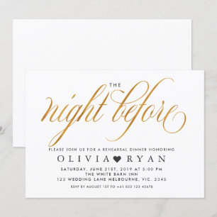 Invitation Faux or la nuit avant l'invitation