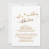 Invitation Faux Or sur Fond Blanc Après la Célébration de Mar (Devant)