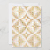 Invitation Faux Or sur Fond Blanc Événement de Mariage Juste  (Dos)