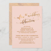 Invitation Faux Or sur les Joues Après la Célébration de Mari (Devant / Derrière)