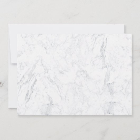 Invitation Faux or typographie marbre baptême (Dos)