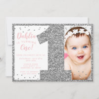 Faux Pailleté Argent et Rose Premier Anniversaire