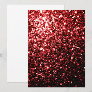 Invitation Faux paillettes rouge foncé scintillent de glamour