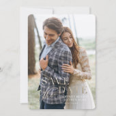 Invitation Faux papier doré automne mariage save the date (Devant)