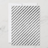 Invitation Faux Parties scintillant Argent Étoiles Confetti Q (Dos)