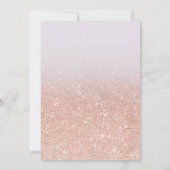 Invitation Faux parties scintillant d'or rose ombre lilas chi (Dos)
