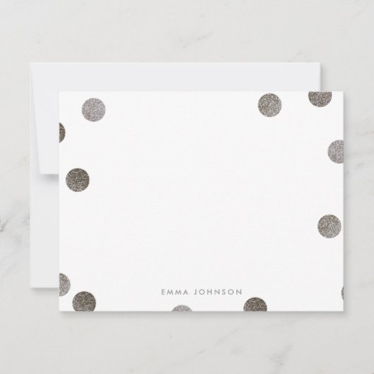 Invitation Faux Parties scintillant Polka Dot Papier personne (Devant)