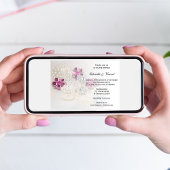 Invitation Faux perles blanches et Mariage de boutons de diam