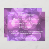 Invitation Faux Purple Glittering Fab Confetti Sparkles Point (Devant / Derrière)
