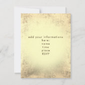 Invitation FAUX récital de musique en feuille d'or (Dos)