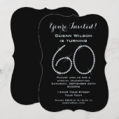 Invitation Faux Rhinestone 60e anniversaire (Devant / Derrière)
