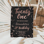 Invitation Faux rose en or confetti chalkboard 21e anniversai<br><div class="desc">Faux rose or confetti splatters chalkboard 21st Birthday Une invitation de fête moderne 21st Birthday avec moderne,  original et simple faux rose feuille d'or invitation avec rose or confetti splatters et manuscrit style brush typographie,  si vous avez besoin d'un texte modifié et customisé n'hésitez pas à me contacter!</div>