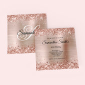 Invitation Faux Rose Gold Parties scintillant et Foil 40e ann