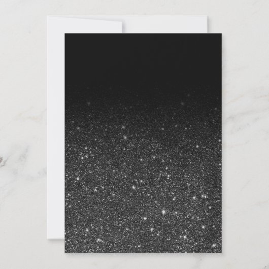 Invitation Faux rose or noir parties scintillant 31e annivers (Dos)