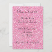 Invitation faux rose parties scintillant doux 16 anniversaire (Devant)