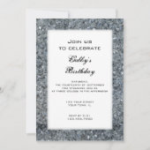 Invitation Faux Sparkle fête d'anniversaire (Devant)