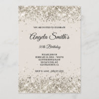 Faux Sparkly Platinum Parties scintillant Beige