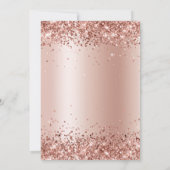 Invitation Faux Sparkly Rose Gold Parties scintillant Foil (Dos)