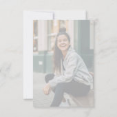 Invitation Faux Vellum Overlay moderne Photo Graduation Party (Dos)