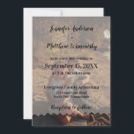 Invitation Faux Vellum Photo Overlay Custom Wedding Invitatio<br><div class="desc">Montrez une ou deux photos préférées avec ces invitations de mariage personnalisées. Elles sont imprimées pour avoir l'aspect d'une feuille de vellum transparent avec un zigzag clignotant bord cisaillement au-dessus de la photo sur le devant. Cette zone transparente est prête à être customisée avec tous les détails de votre mariage...</div>