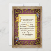 Invitation Faux vers le haut Médiéval Illuminé Mariage manusc (Devant)