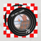 Invitation Faux Vinyl Record Retro Inspiré (Devant / Derrière)