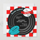 Invitation Faux Vinyl Record Retro Inspiré (Dos)