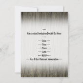 Invitation Faux Wood, Faux Gold 45e anniversaire (Dos)