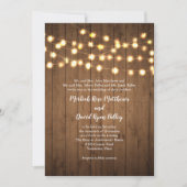 Invitation Faux Wood Mariage (Devant)
