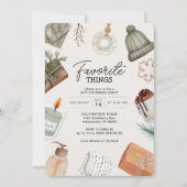 Invitation Favoris Ami Échange Cadeau Fête de Vacances (Devant)