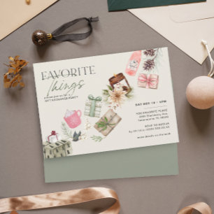 Invitation Favoris Ami Échange Cadeau Fête de Vacances